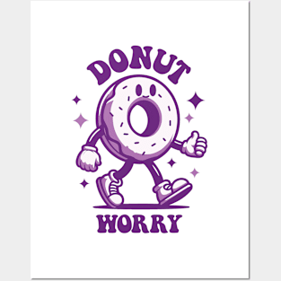 Retro Donut Worry Funny Design Posters and Art